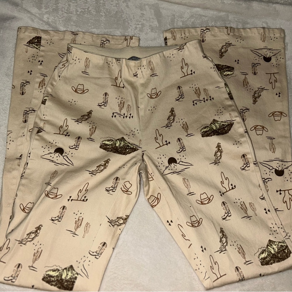 Women's Western Patterned Flare Pants
